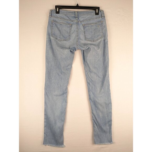Rag & Bone Jeans Womens 25 Light Wash Skinny Raw Hem - Picture 6 of 10